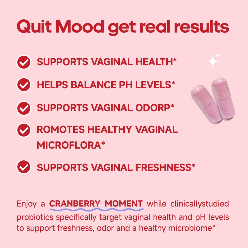Quitmood Female-Focus-daily Women's complete V- Probiotics - pH Balance, Odor Control, Yeast & Flora