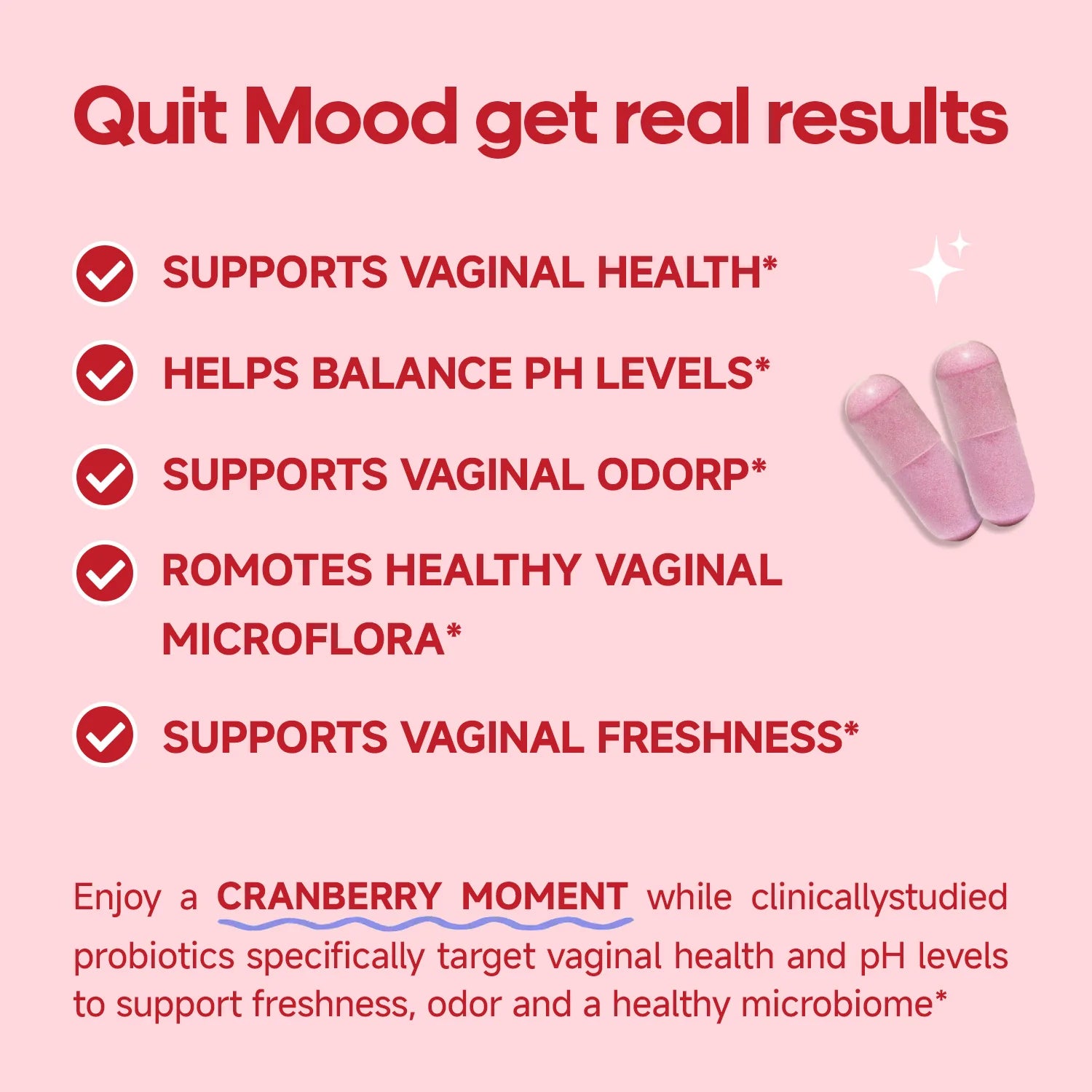 Quitmood Female-Focus-daily Women's complete V- Probiotics - pH Balance, Odor Control, Yeast & Flora